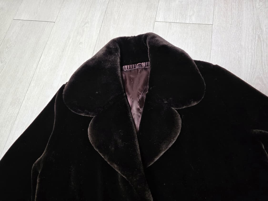 일본제 고급 벨벳퍼 자켓 초코브라운 상품이미지7