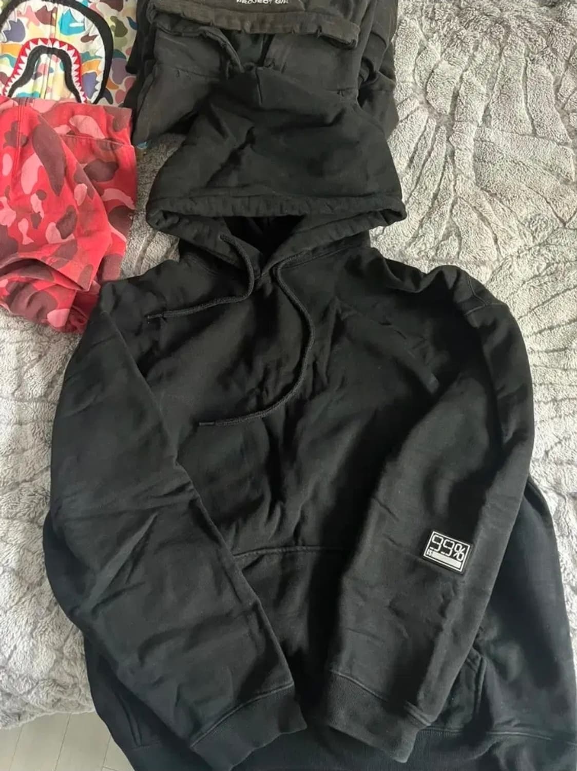 99%is 블랙 후드티 상품이미지1