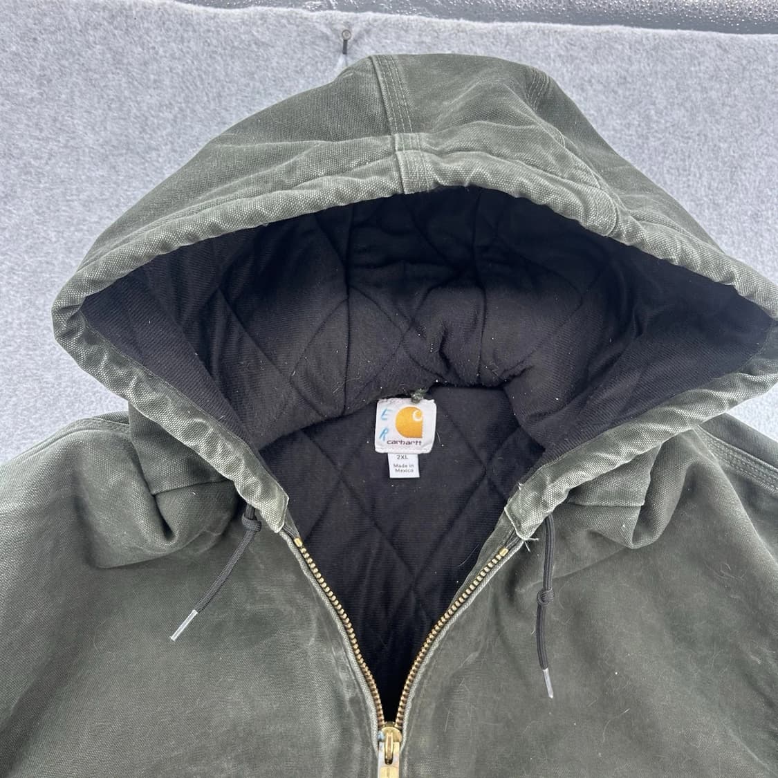 칼하트 J130 캔버스 자켓 모스 그린 상품이미지4