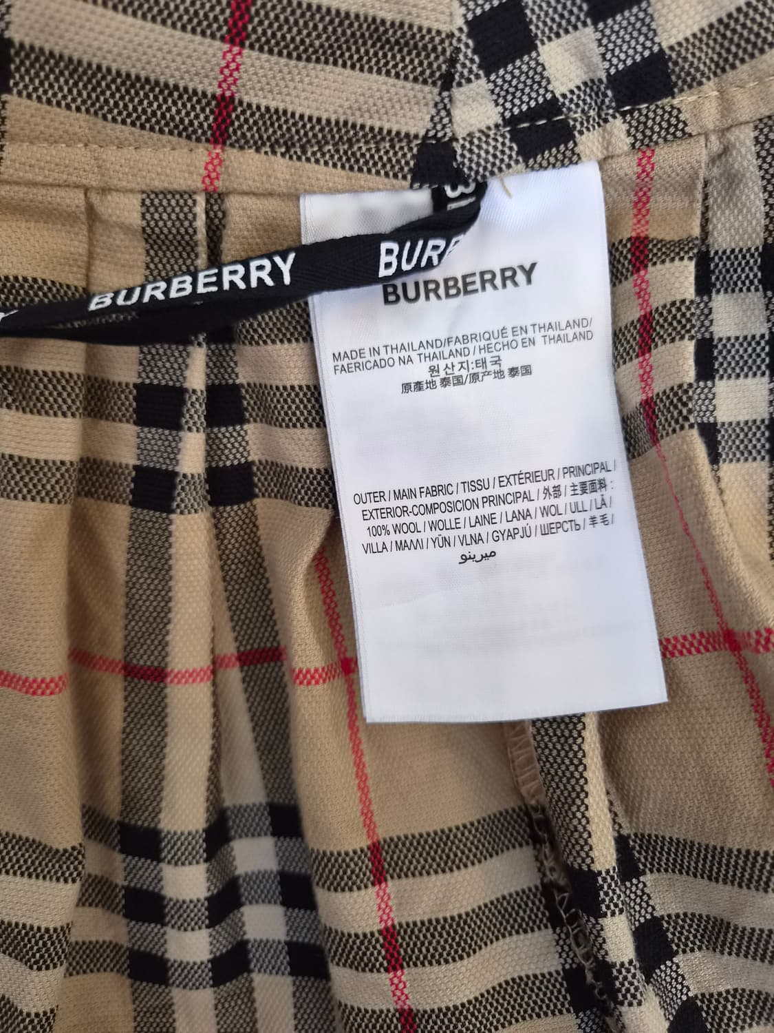 버버리 여성 랩미니울스커트 38사이즈 상품이미지6