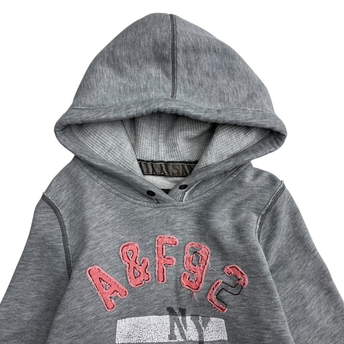 아베크롬비 딸기우유맛 센터로고 그레이 후드 L 상품이미지4