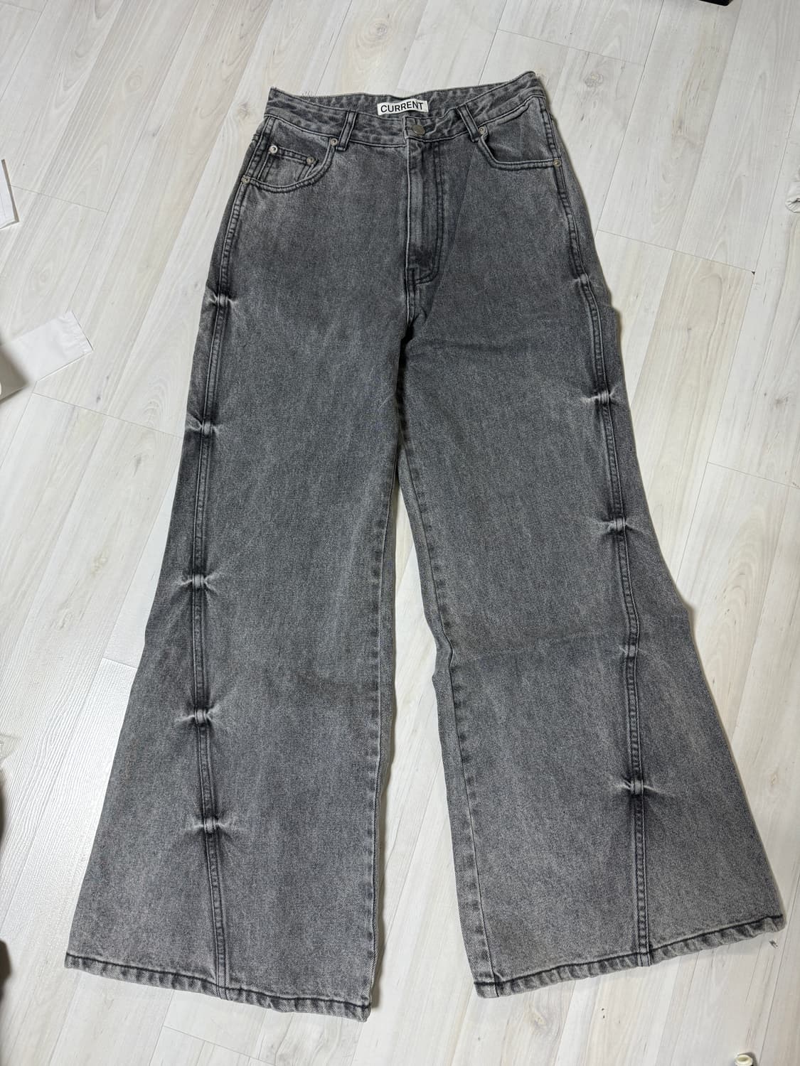 커렌트 미드 라이즈 워싱 진 그레이 상품이미지9