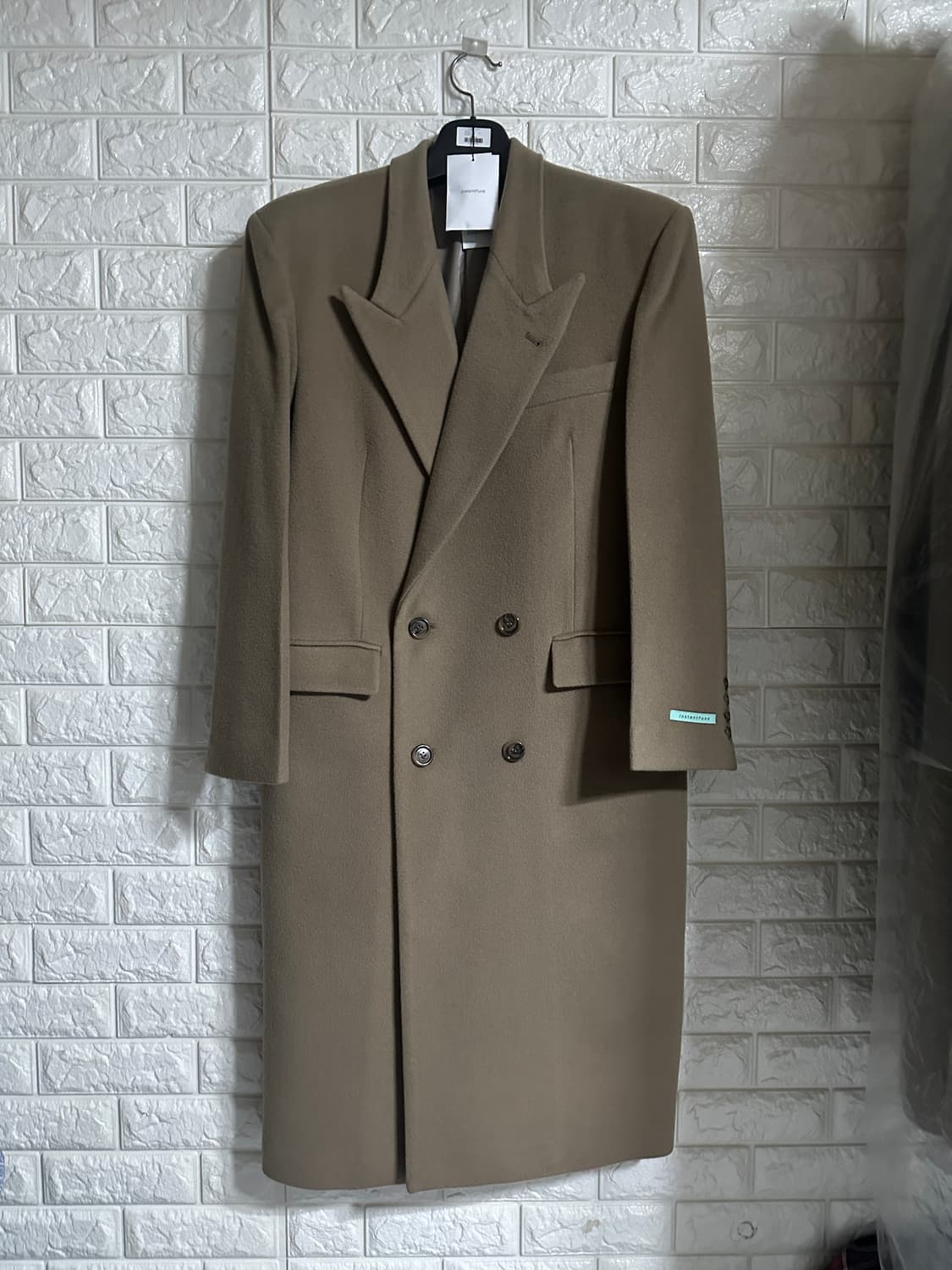 차정원 인스턴트 펑크 울 캐시미어 더블코트 모카베이지 M 상품이미지4