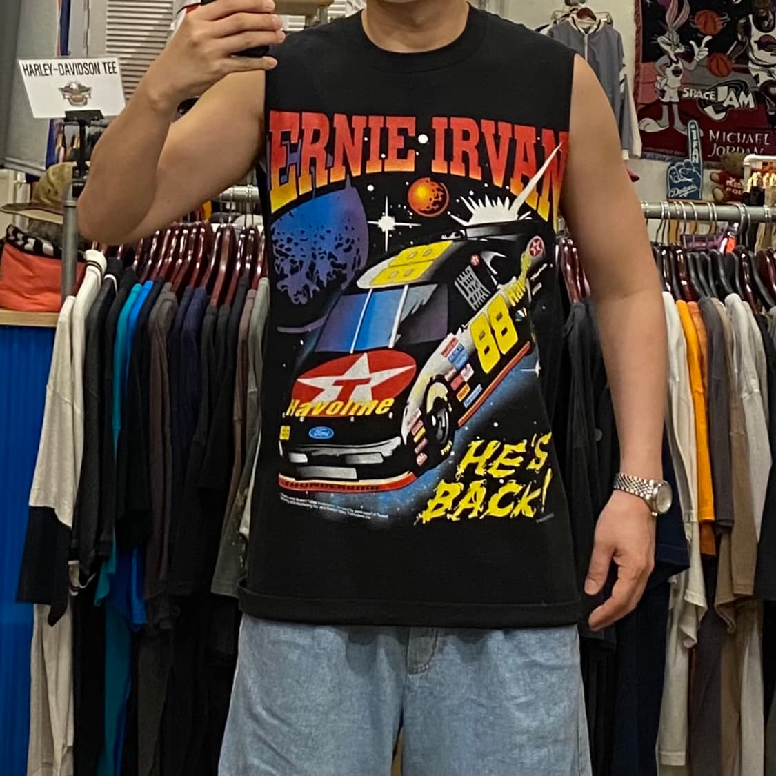 90s Made in usa 나스카레이싱 민소매 나시티 상품이미지3