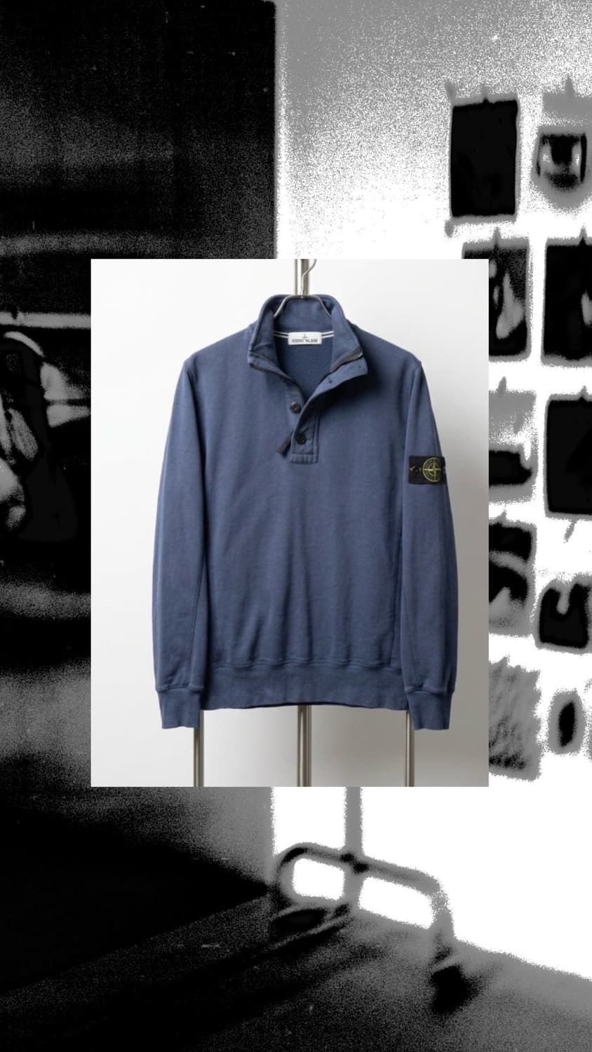 빈티지 스톤아일랜드 워싱 반집업 코튼 하프집업 M 상품이미지1