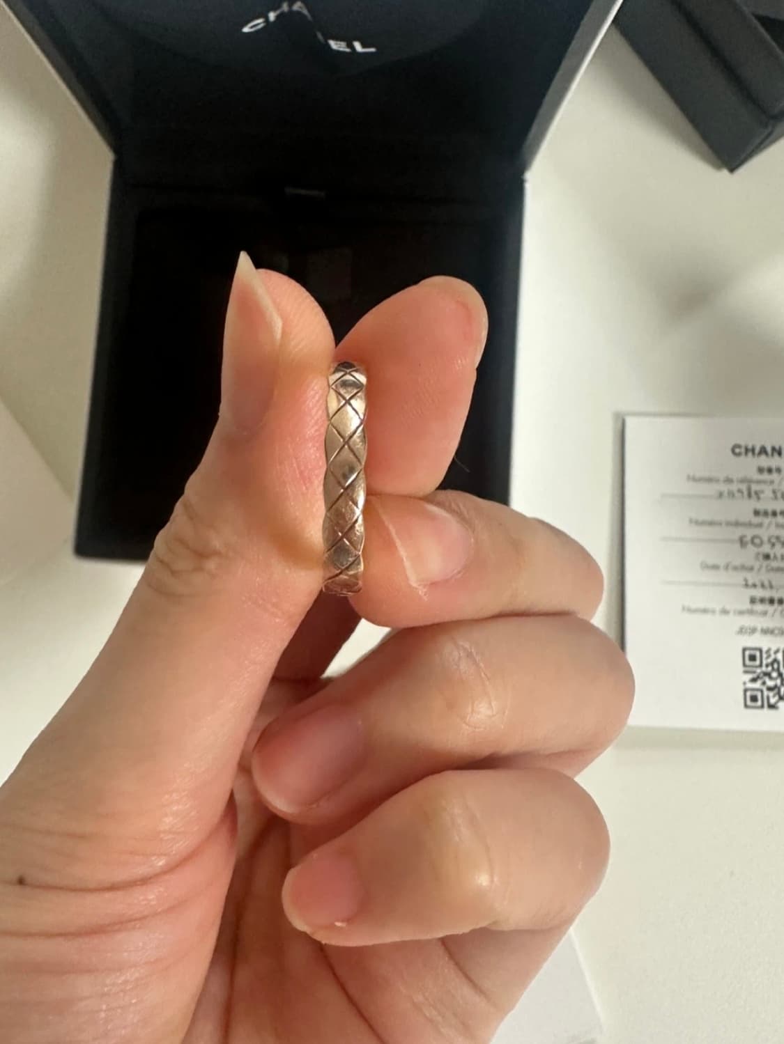 샤넬 코코크러쉬 반지 미니 베이지 골드 50호 상품이미지4