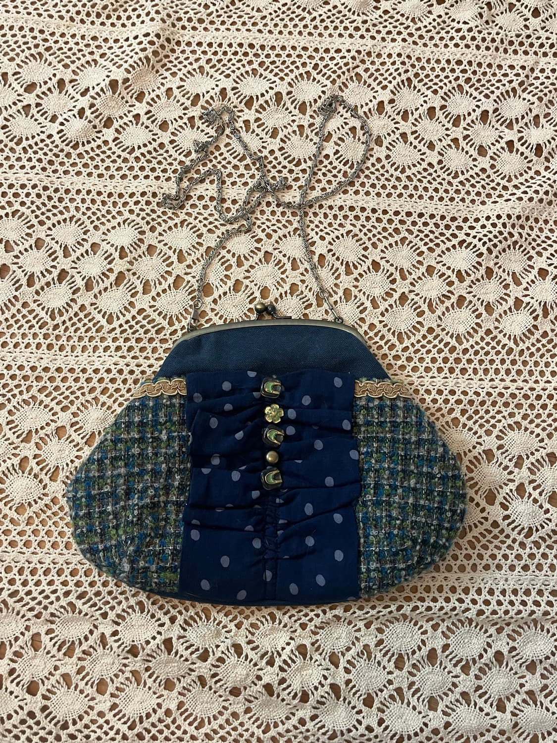 빈티지 모리걸 도트 크로스백  상품이미지1