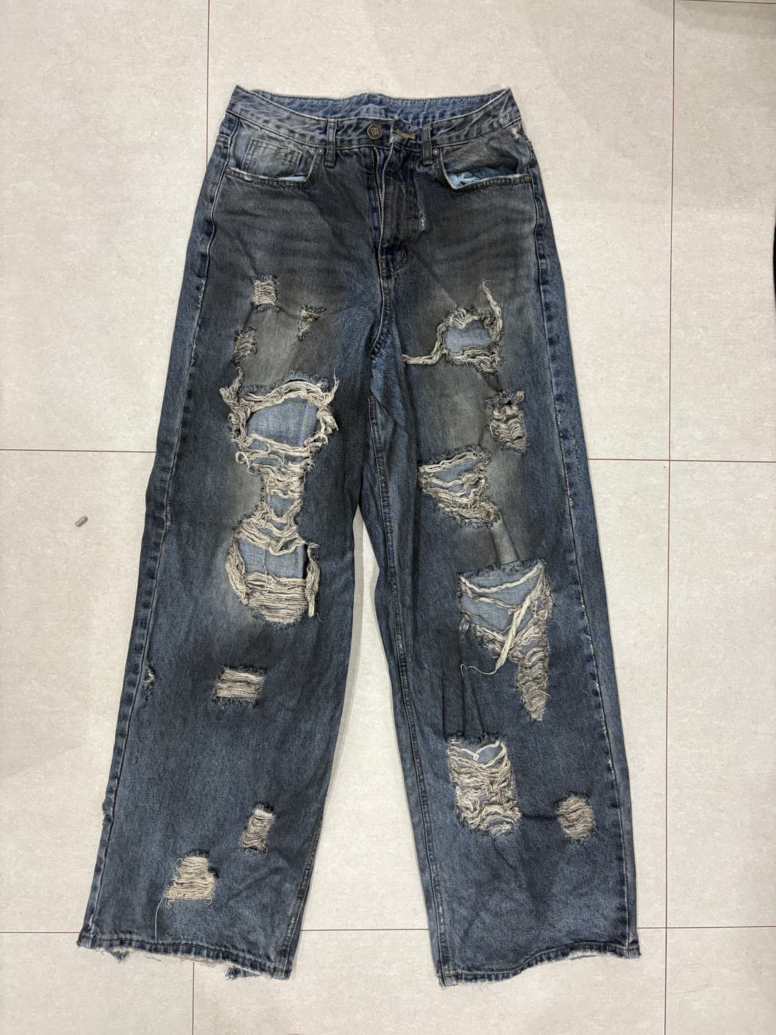 [S] DNSR 디스트로이드데님 팬츠 블루 상품이미지3