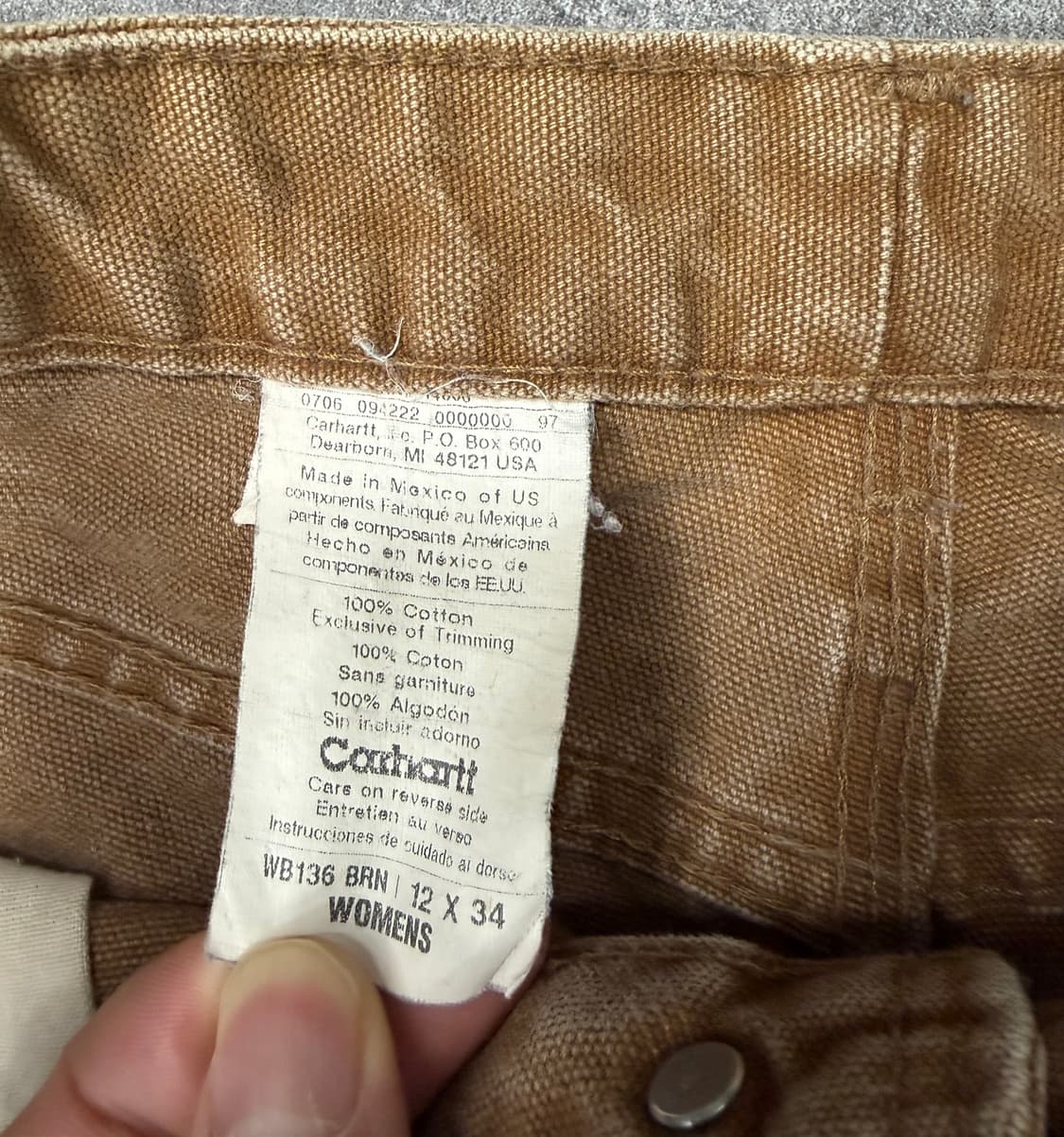 00s 칼하트 브라운 더블니 워크 팬츠 brn 상품이미지7