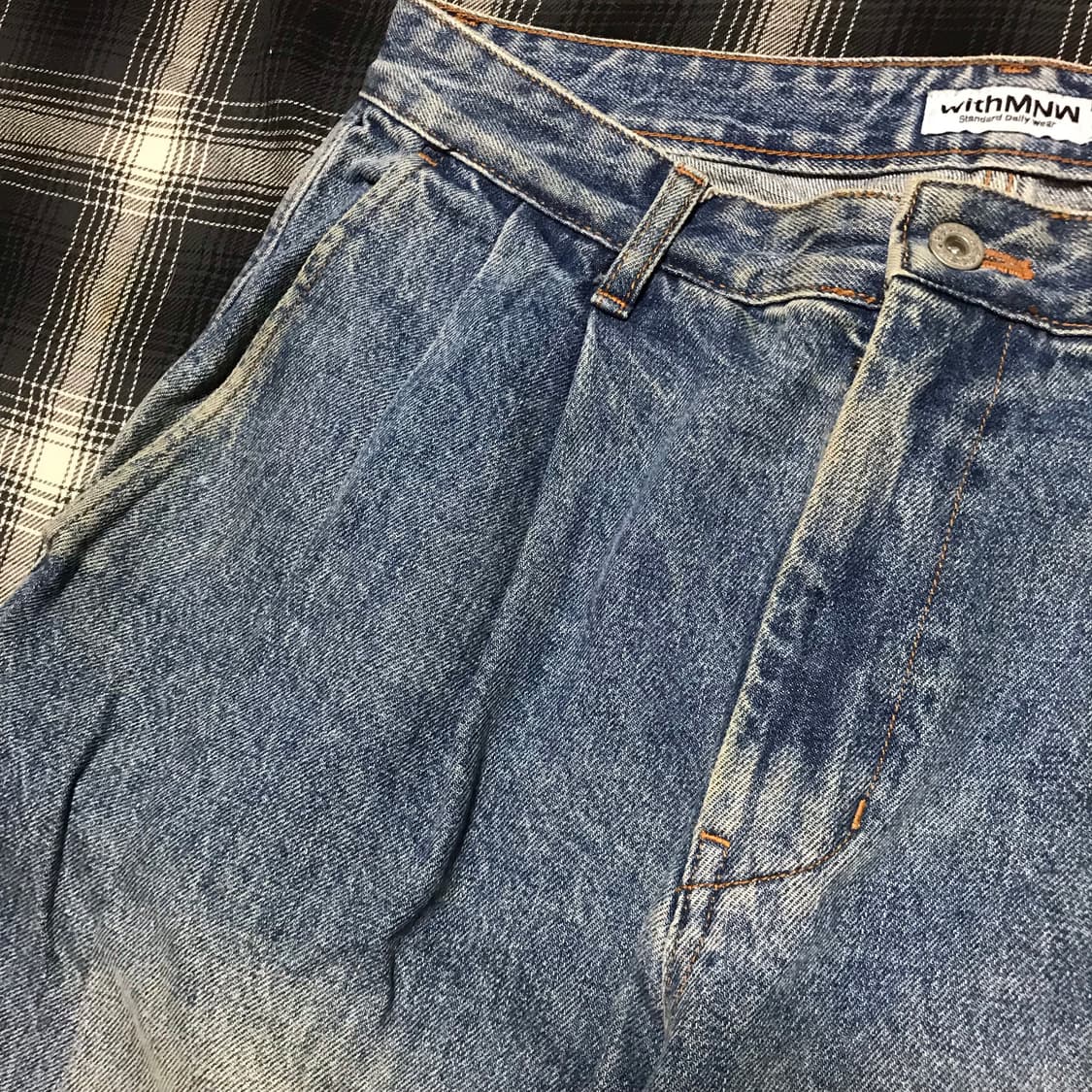 스펙테이터 산하 with mnw 벌룬 와이드 테이퍼드 데님 상품이미지7