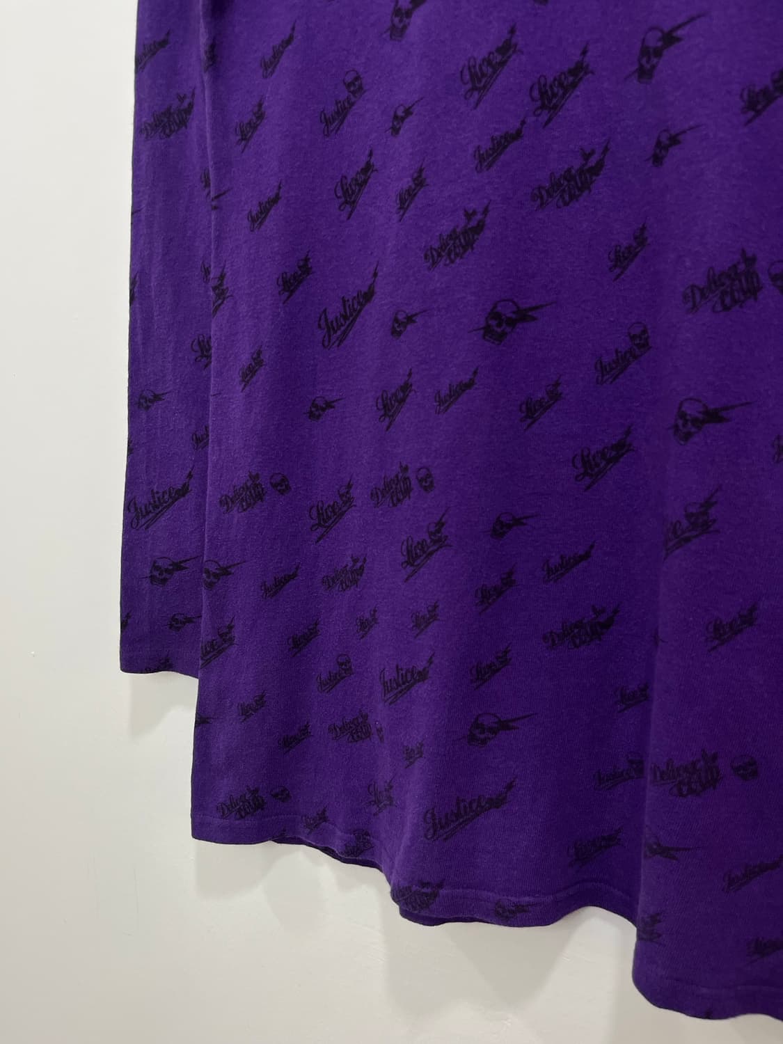 락펑크 스컬 번개 프린팅 U넥 롱슬리브 티셔츠 상품이미지8