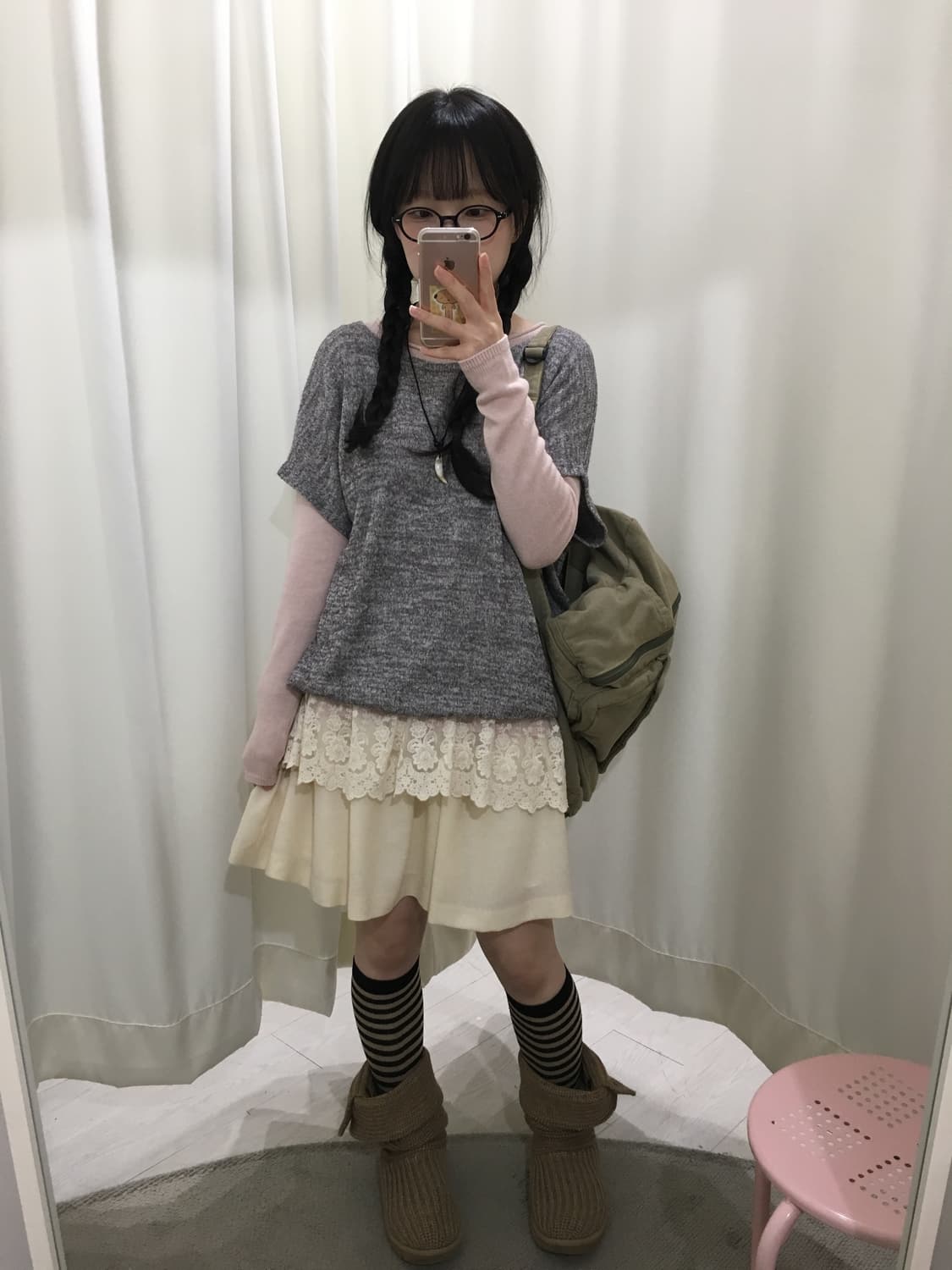 아이보리 플레어 미니 스커트 상품이미지2