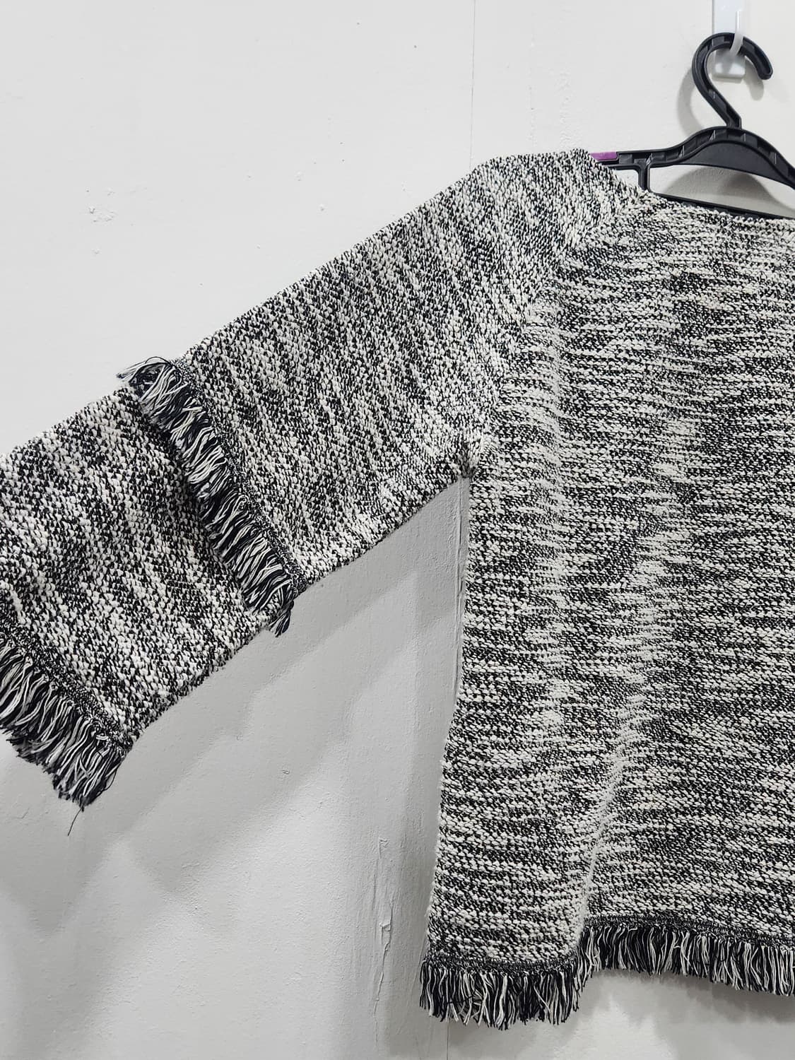 [S] 르샵 Leshop 트위드 스타일 프린티 세미크롭 니트 상품이미지5