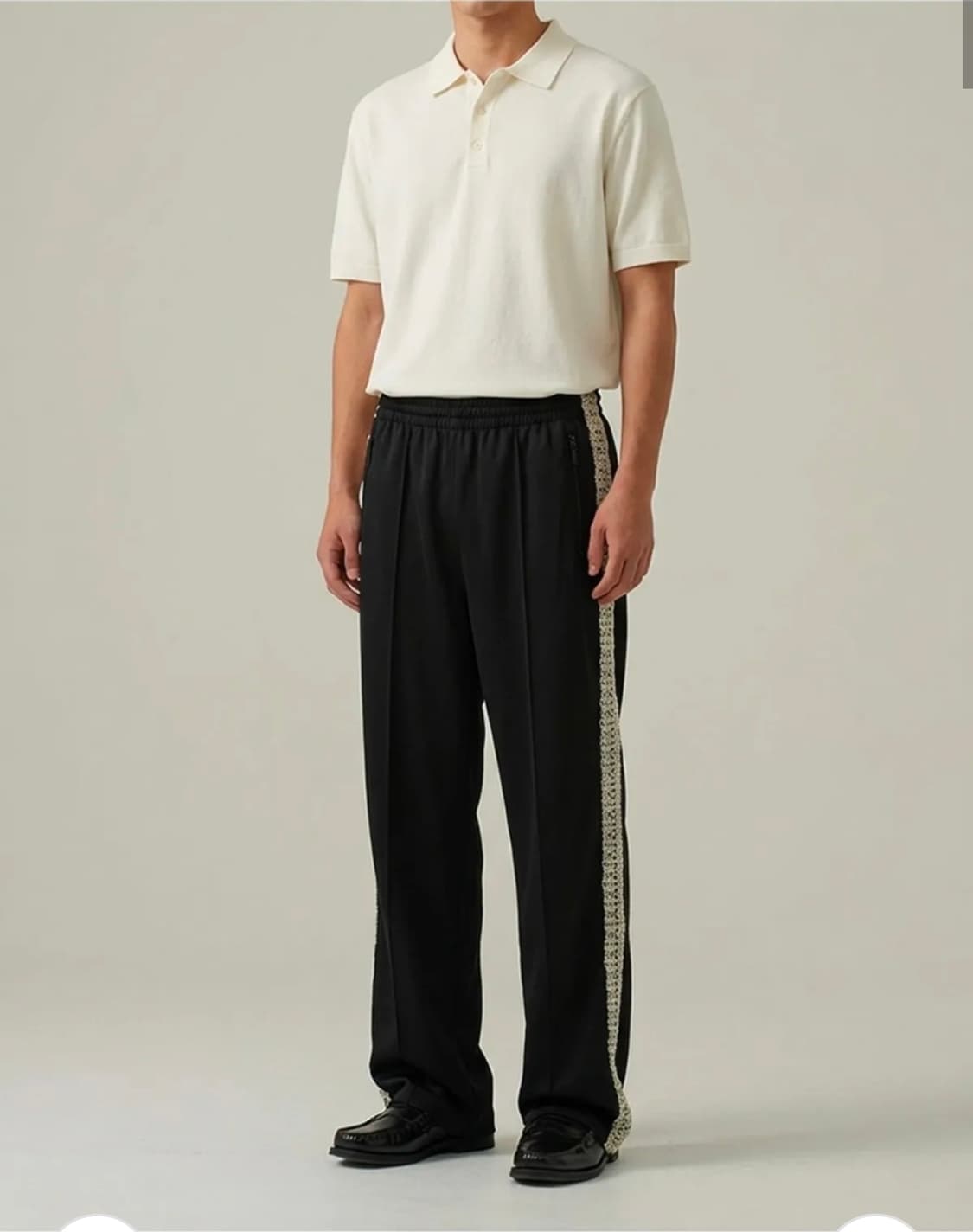 새상품 ) M 세븐셀라 시그니처 레이스 트랙팬츠 상품이미지1