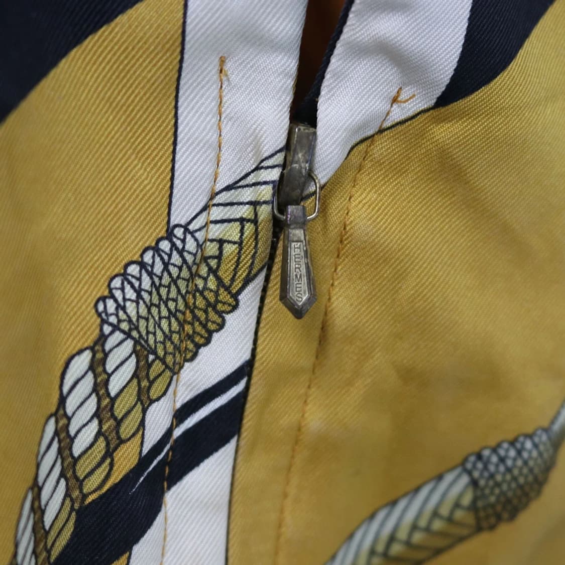 80-90'S 에르메스 패턴 실크 혼방 베스트 60153 상품이미지6