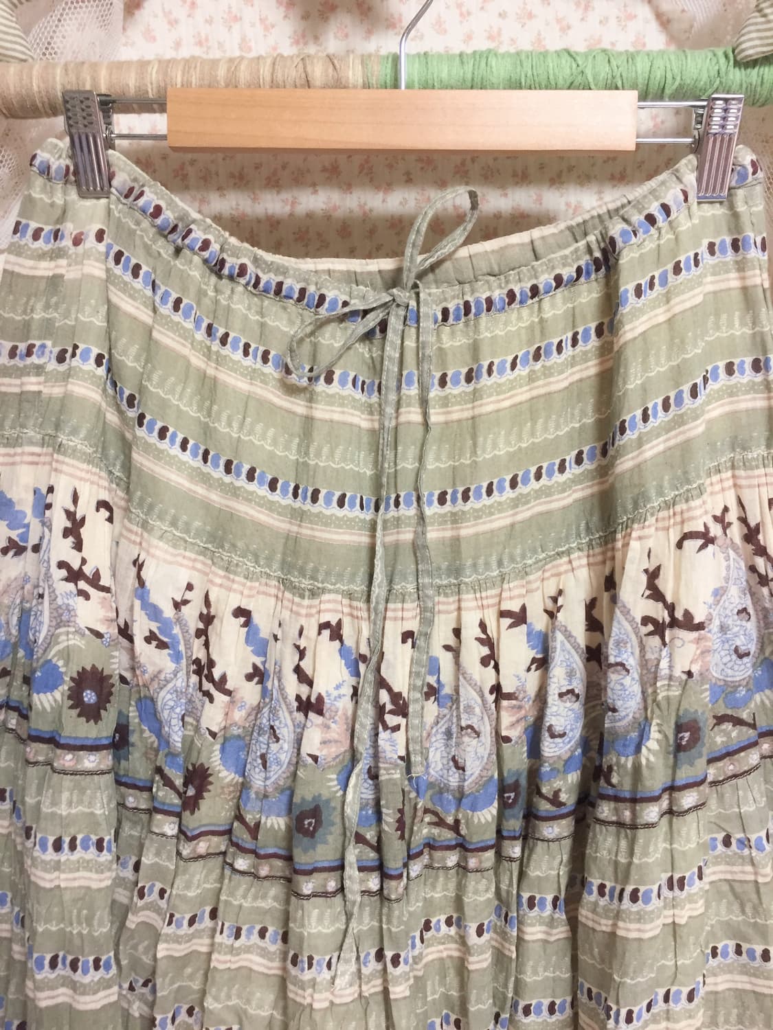 빈티지 shuca 모리걸 히피패턴 스커트 상품이미지4