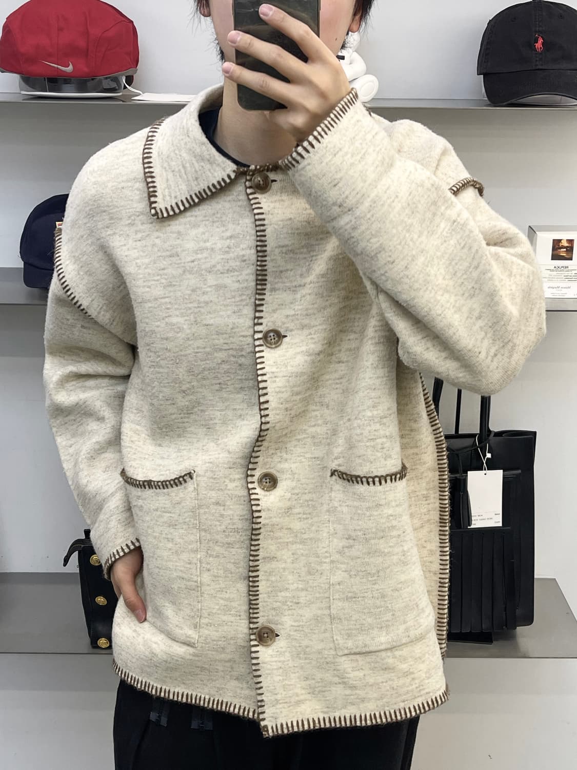 프릭스스토어 스티치 디테일 가디건 상품이미지2