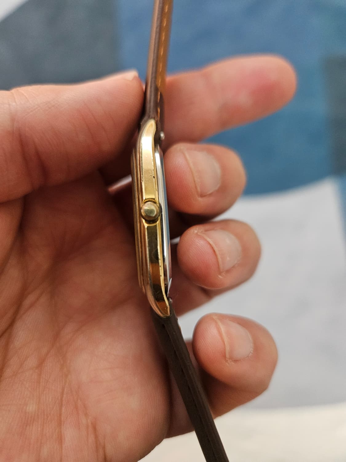 1970s 세이코 리넨다이얼 금장 쿼츠 빈티지 시계 상품이미지2