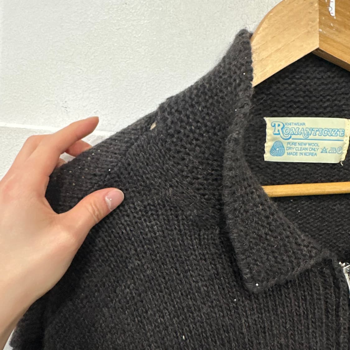 빈티지 니트 집업 상품이미지3