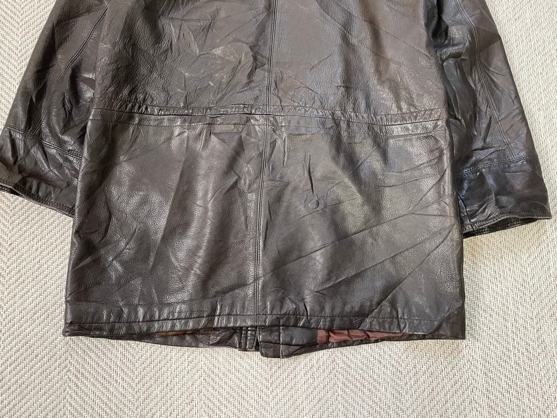 빈티지 그레인 레더 소프트 디어스킨 브라운자켓 J03497 상품이미지6