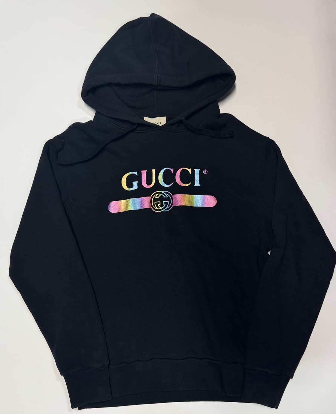 구찌 GuccI 리메이크 빈티지 커스텀 레인보우 후드티 XL 상품이미지1
