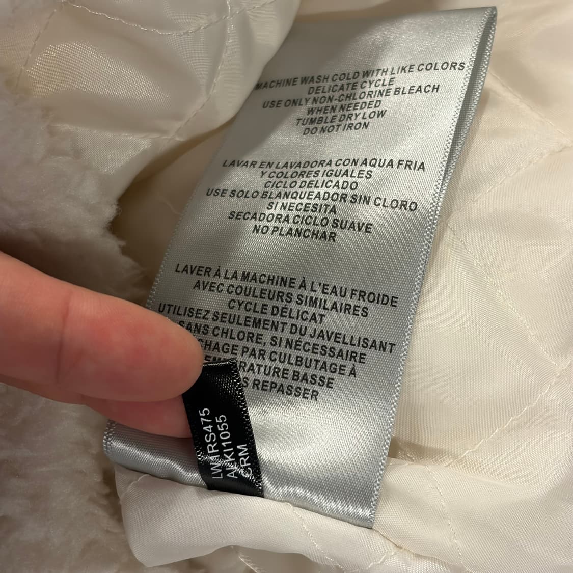 [S] 리바이스 양털 보아 퍼 자켓 화이트 브라운 B633 상품이미지10