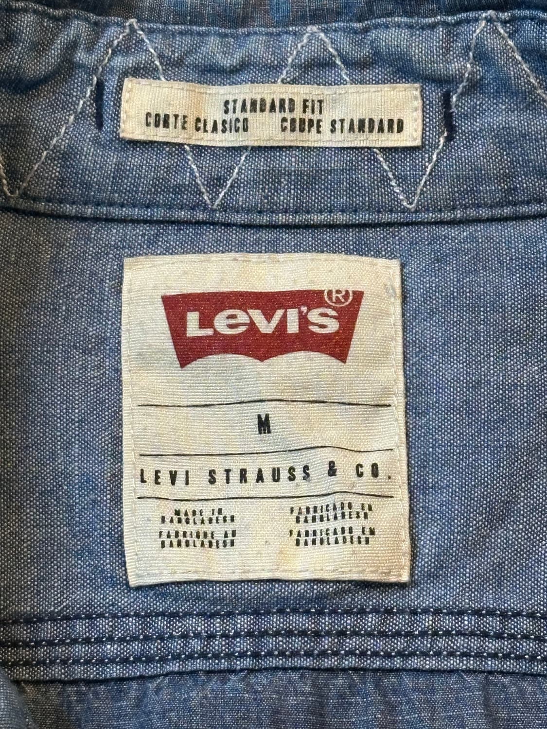 리바이스 LEVI'S 웨스턴 투포켓 데님 셔츠 중청 상품이미지6