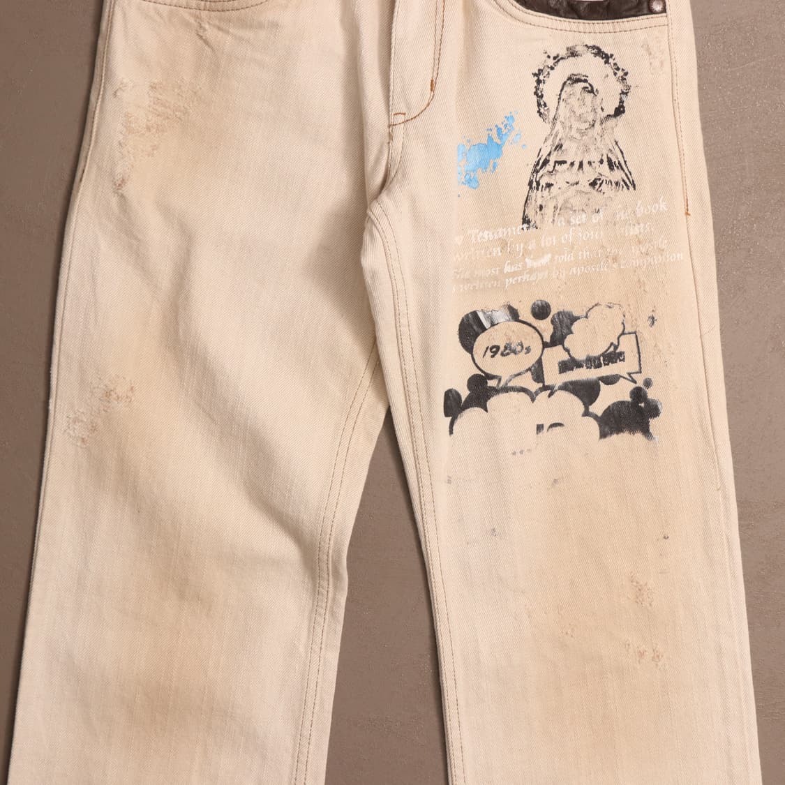 일본빈티지 프린팅 플레어 데님팬츠A1633 상품이미지5