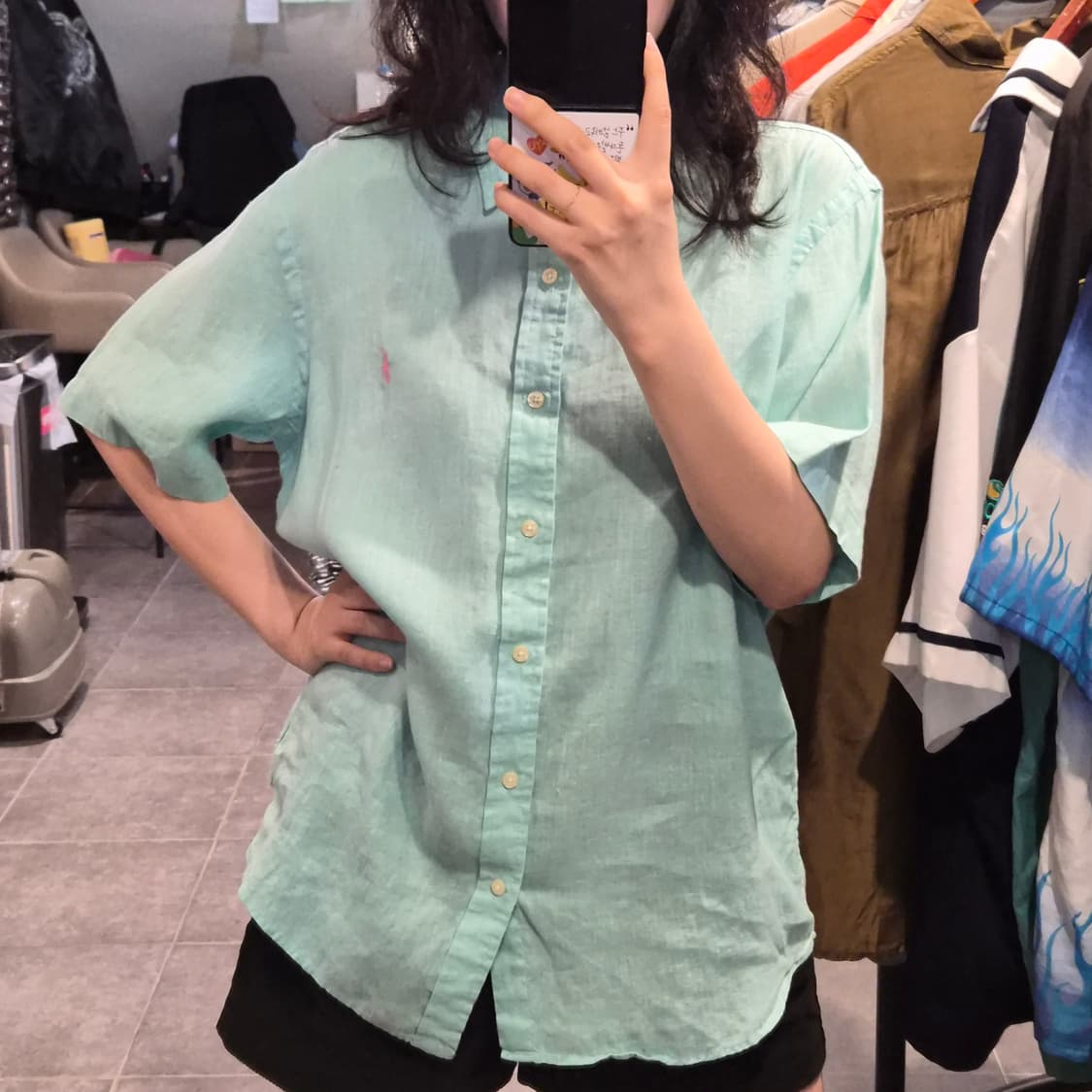 [NO.9] 폴로 반팔 셔츠 민트 상품이미지3