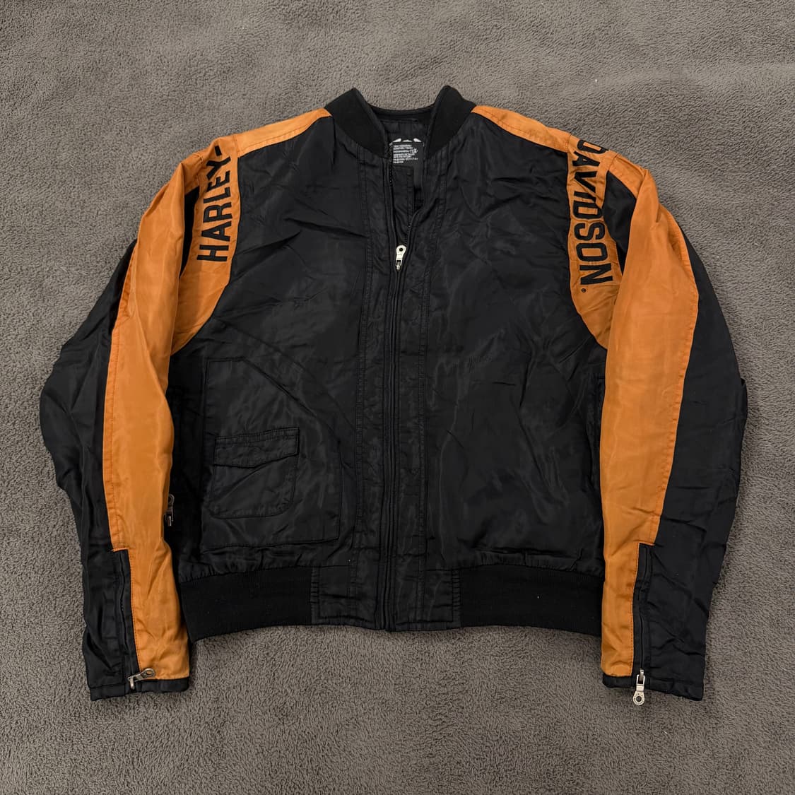 [정품/S] 할리데이비슨 빅로고 나일론 봄버 자켓 상품이미지2
