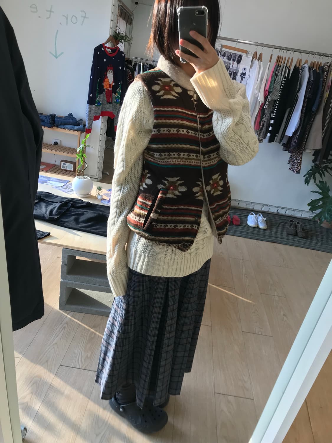 vintage reversible vest 상품이미지3