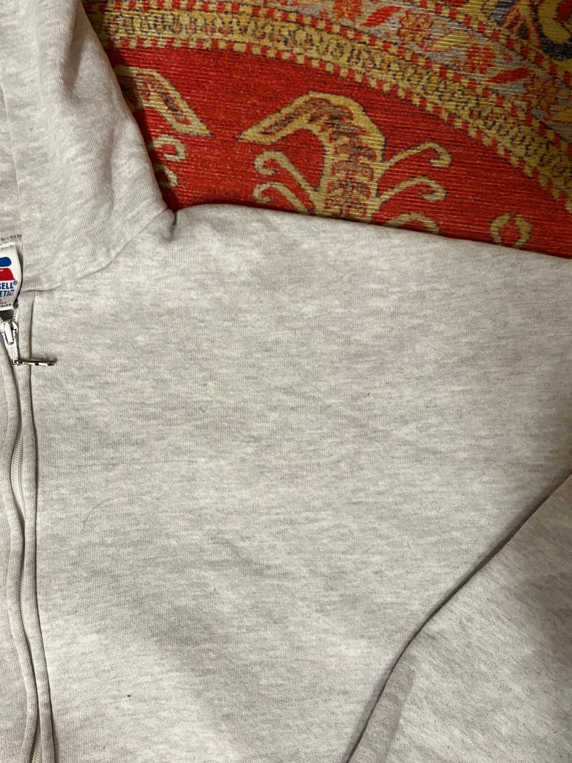 90s 미제 러셀 빈티지 후드 집업 그레이 상품이미지5