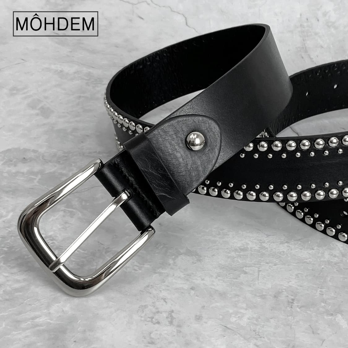[Unisex]나노 스터드 웨스턴 찡 벨트 상품이미지3