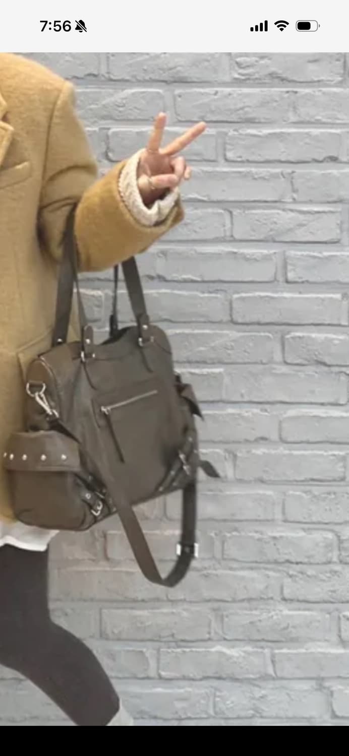 다이닛 STUD POCKET BIG BAG IN KHAKI 상품이미지2