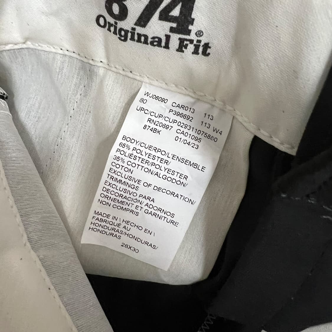 디키즈 874 오리지날핏 블랙 워크 팬츠 면바지 28 상품이미지4