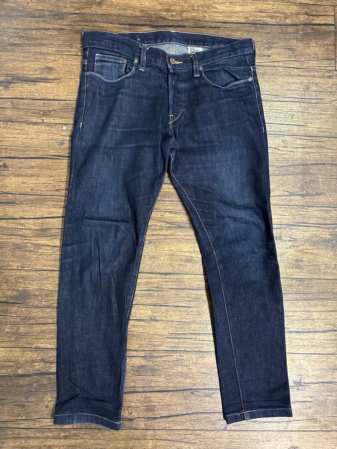 H&M &DENIM 슬림핏 생지 데님 32 로우웨스트 남성 청바지 상품이미지1