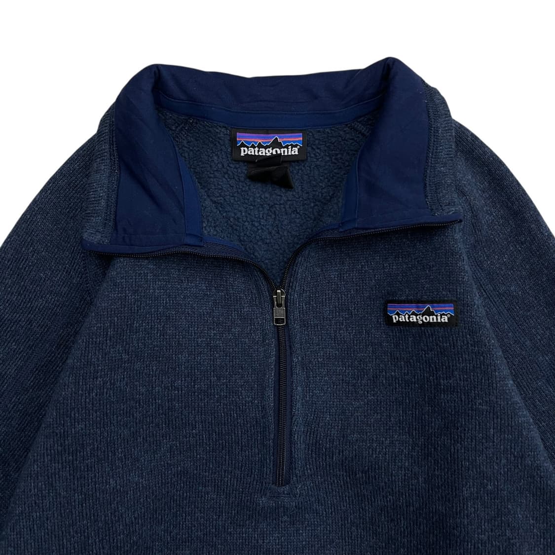 파타고니아 로고 네이비 반집업 M 상품이미지4
