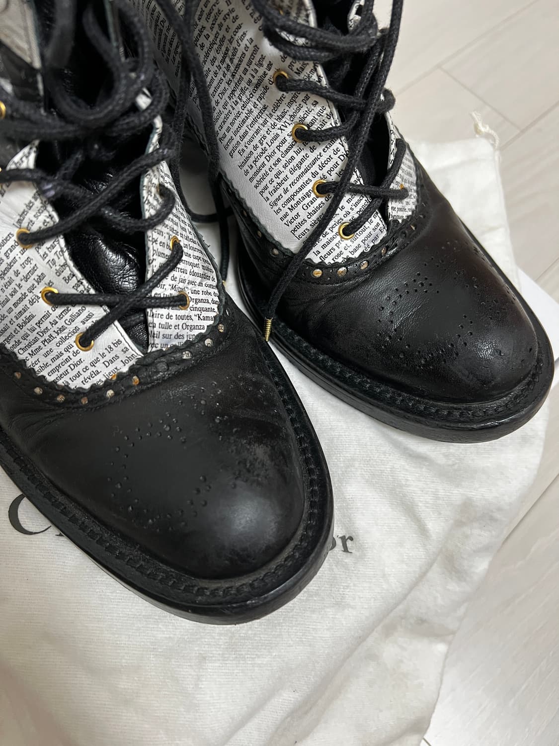 Dior Galliano Newspaper Boots 상품이미지1