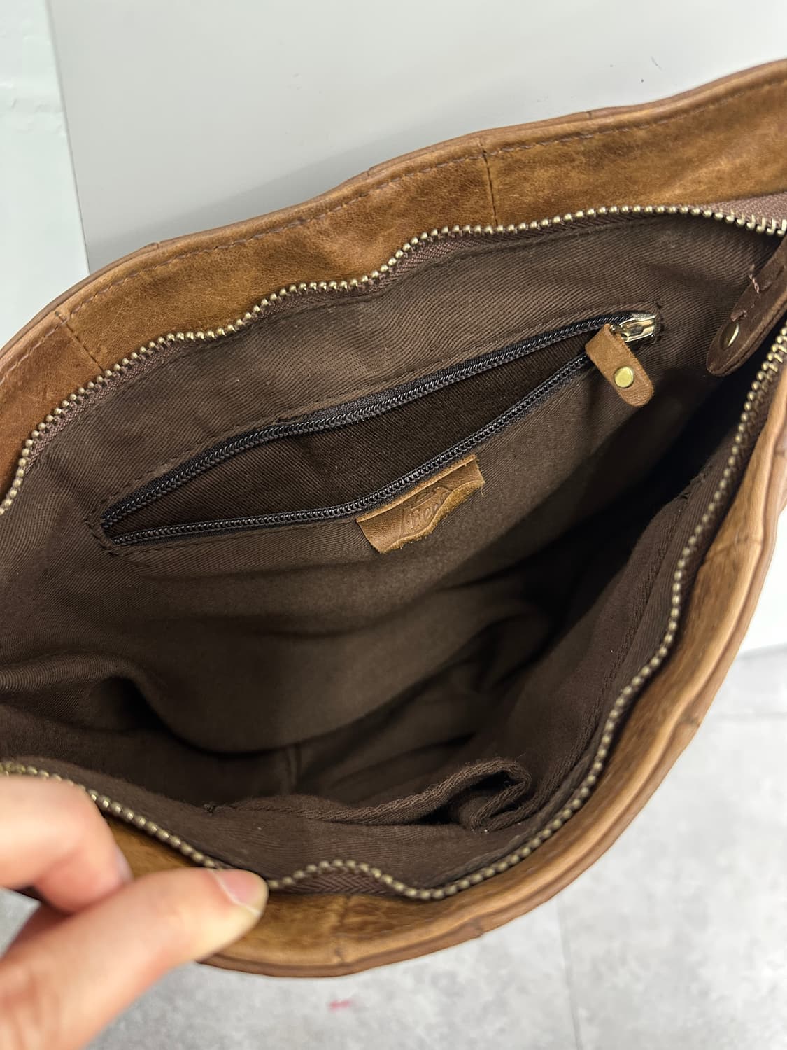 Vintage brown leather shoulder bag 상품이미지9