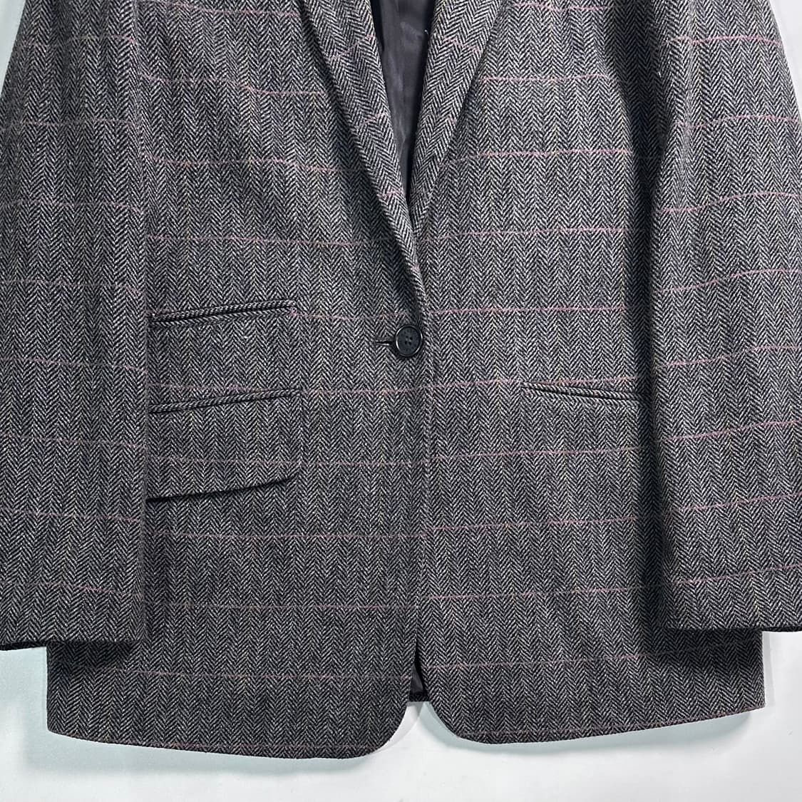 바버 헤링본 울 블레이저 상품이미지5