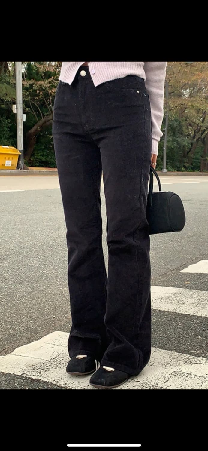 Unusually 블랙데님 세미부츠컷 팬츠 상품이미지2