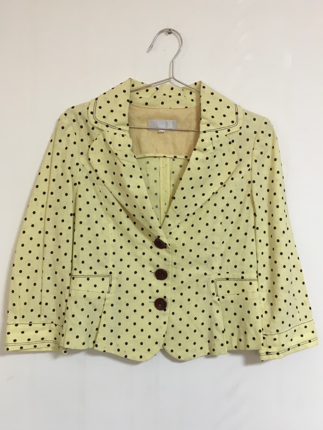 NICE CLAUP Yellow Polka Dot Cropped Jack 상품이미지3