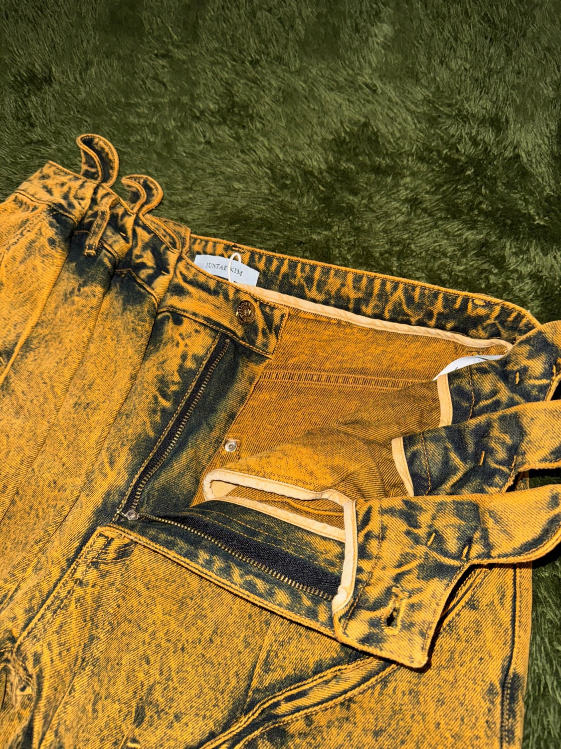 [L] juntae kim 준태킴 게더 코르셋 워시드 데님 팬츠 상품이미지3