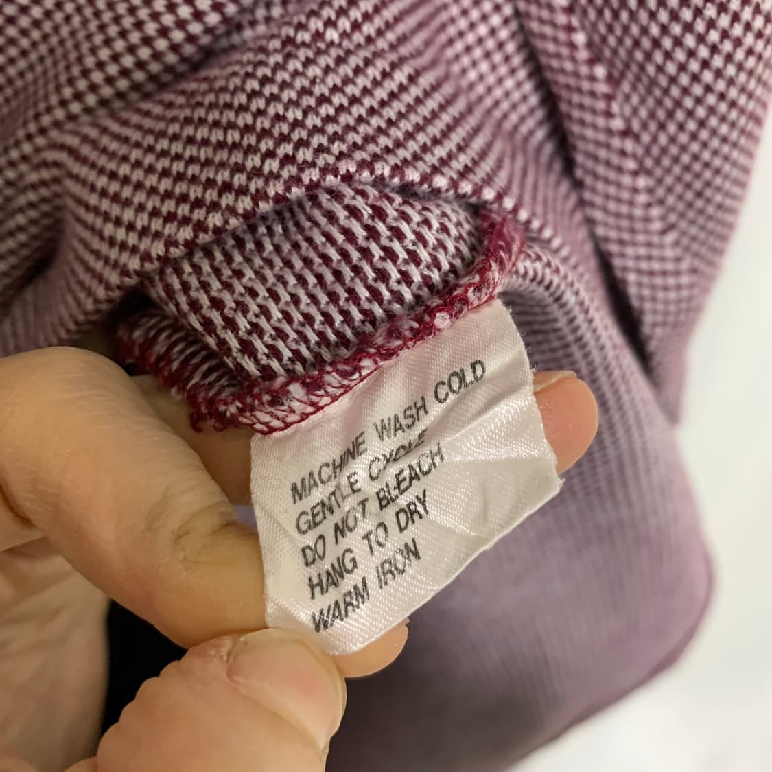 버버리 긴팔 롱기장 카라티 롱슬리브 M 버건디 빈티지 남녀공용 상품이미지4