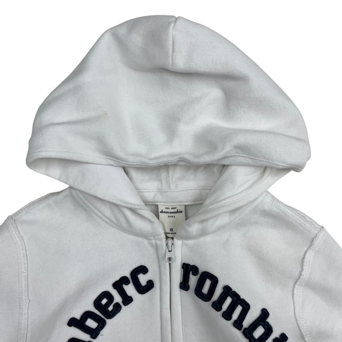 아베크롬비 딱붙핏 화이트 후드집업 XL 상품이미지4