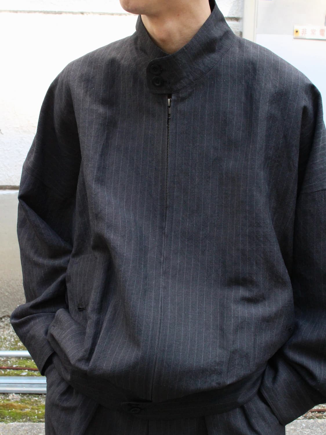 Gorsch BAUER BLOUSON - GREY STRIPE 상품이미지2