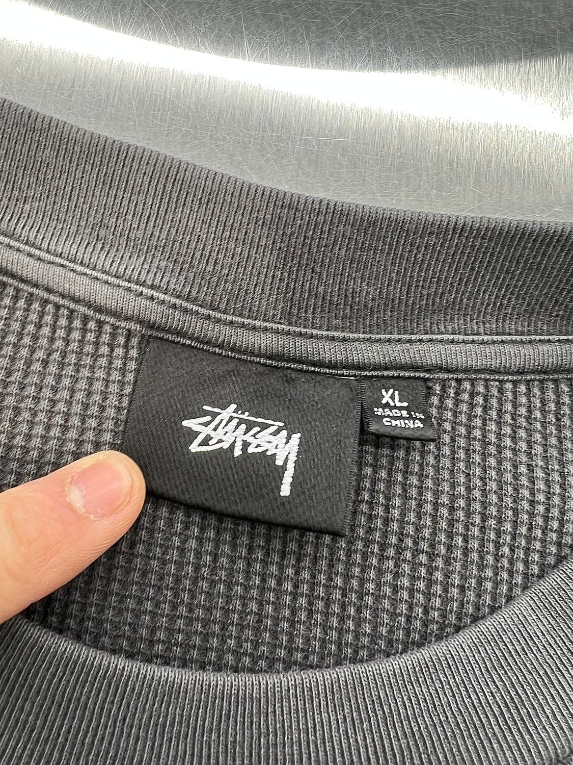 스투시 베이직 스탁 써멀 롱 슬리브 워시드 블랙 상품이미지7