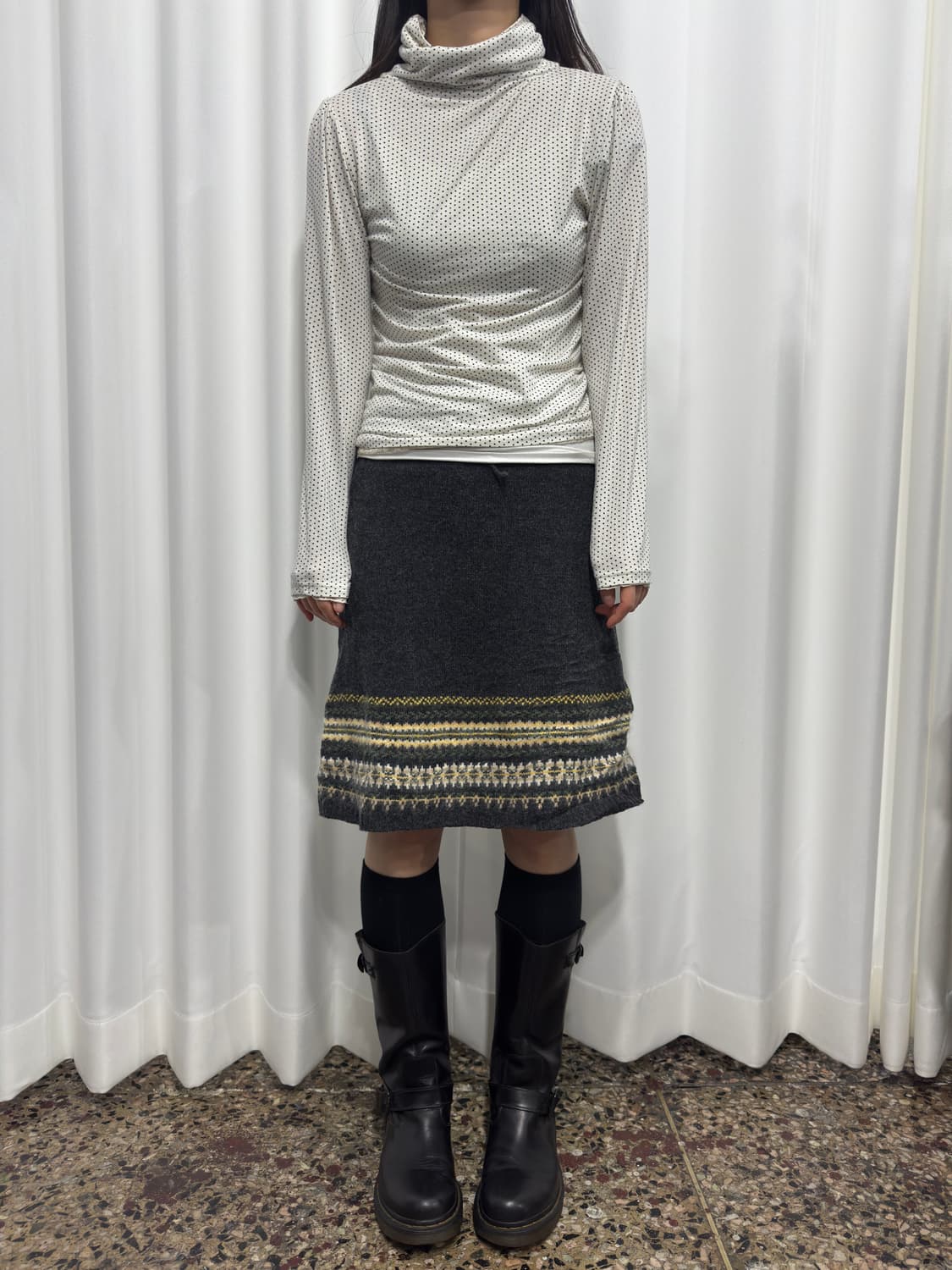 dot lace top 상품이미지2