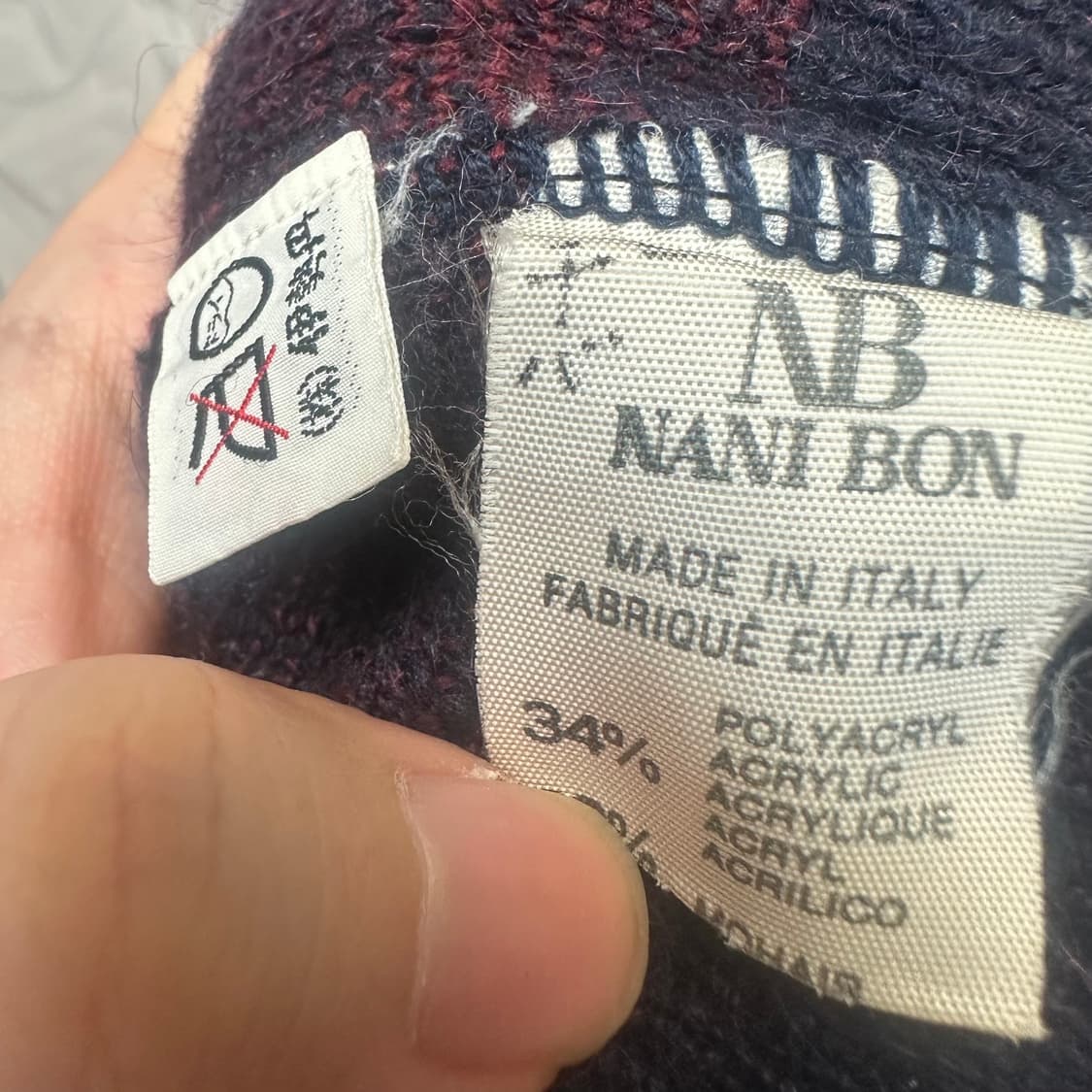 Nanibon 퍼플패턴니트 100 상품이미지4