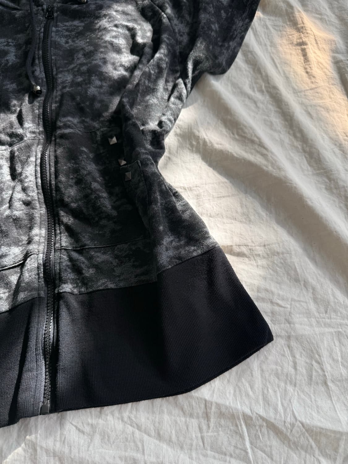 너드 펑크 락시크 니혼진 가오리핏 반팔 후드집업 상품이미지2